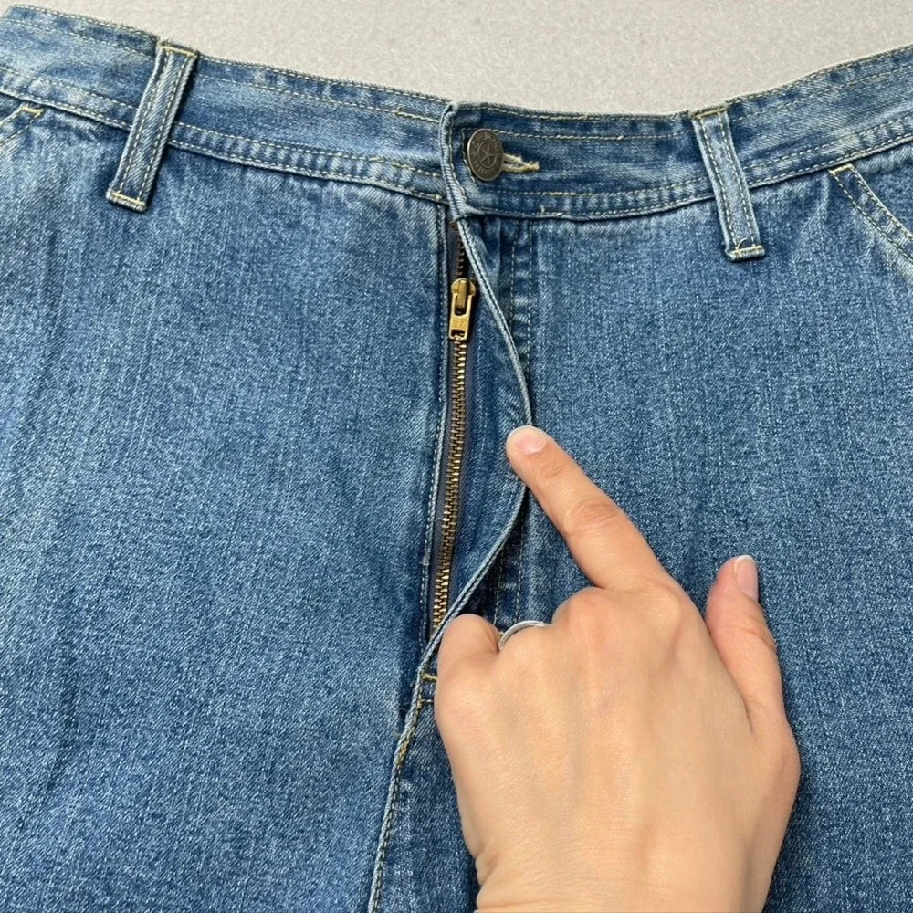 Vintage Cherokee Denim Carpenter‎ Shorts Womens 14 Blue High Rise Y2K 90s NWT